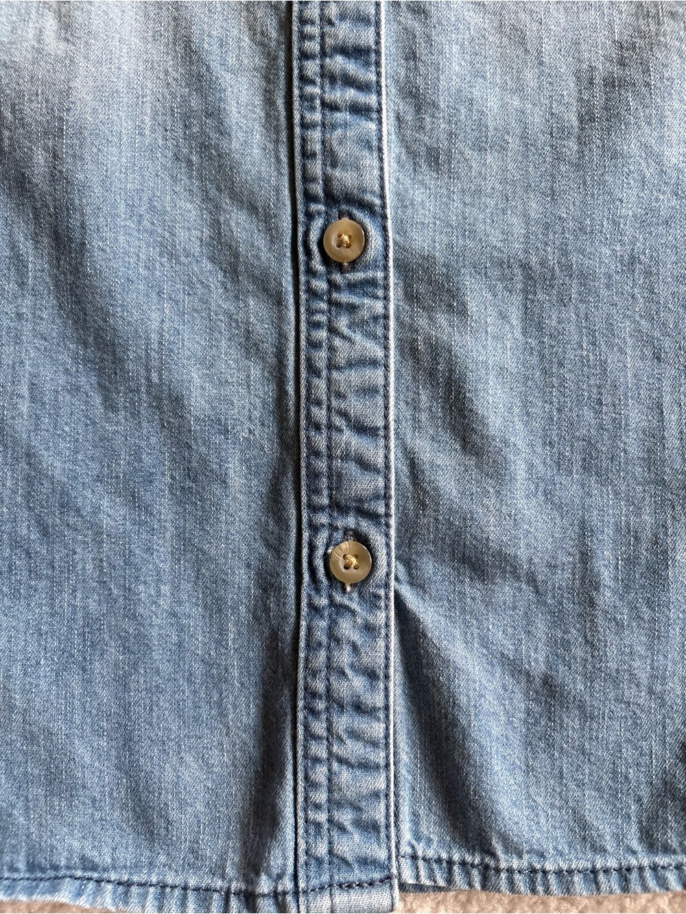 Women's L.L. Bean Heritage Washed Denim Shirt, Long-Sleeve Size L - Picture 10 of 14